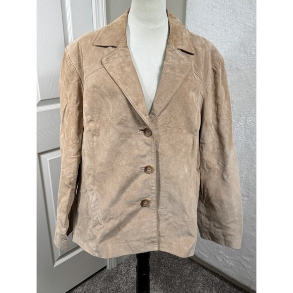 Sonoma Life Style Jackets & Blazers - Sonoma Life Style‎ Woman Suede Jacket 2X Tan Leather Lined Outerwear